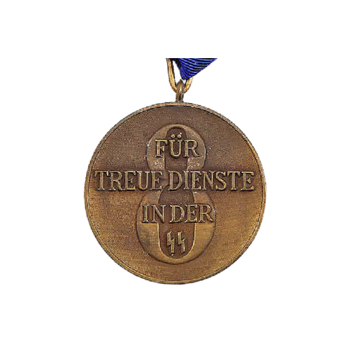 Original German SS Eight Year Long Service Award with Blue Cornflower Ribbon