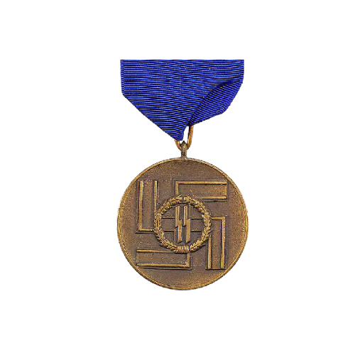 WW2 Original German SS 8 Year Long Service Award with Blue Cornflower Ribbon for Sale