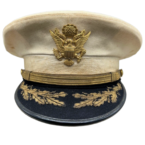 WW2 & Korean War US Army Brigadier General  L. Holems Ginn Jr. Officer Visor Cap