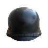 WW2 German M40 ET64 Single Decal SS Helmet with Leather Named Liner & Chin Strap (Original)  - Photo 8