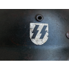 WW2 German M40 ET64 Single Decal SS Helmet with Leather Named Liner & Chin Strap (Original)  - Photo 5