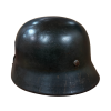 WW2 German M40 ET64 Single Decal SS Helmet with Leather Named Liner & Chin Strap (Original)  - Photo 9