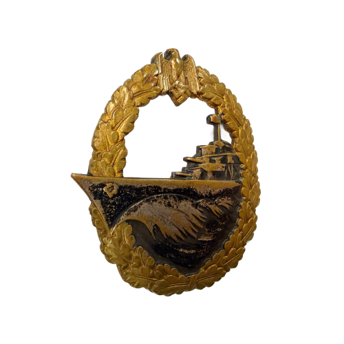 WW2 Original German Kreigsmarine Destroyer Badge By Schwerin 