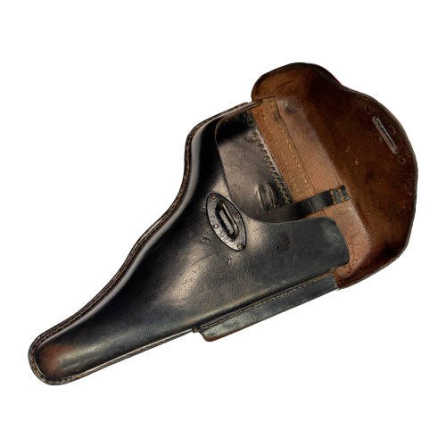 Original German P.38 Pistol jmo 1944 WaA204,  Hard-Shell Brown Leather Holster 