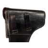 Wartime German P.38 Pistol jmo 1944 WaA204, P38 Marked  Hard-Shell Brown Leather Holster (Original)  - Photo 5