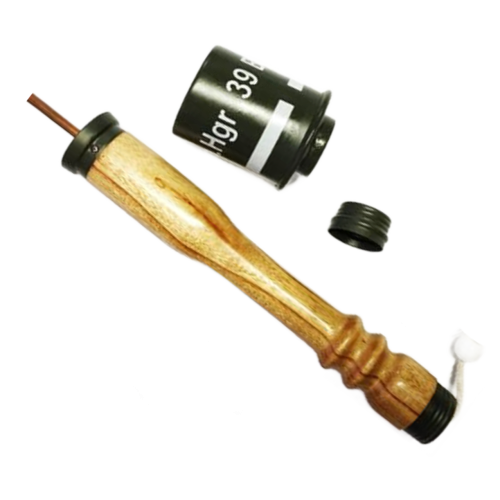 WW2 German M39 “Potato Masher” Stick Smoke Grenade with Wooden Handle Inert (Reproduction) - Photo 4