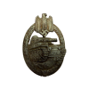 WW2 Original German Panzer Assault Tank Badge by Hermann Aurich in Bronze Grade