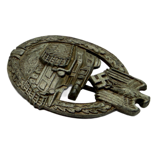 WW2 German Panzer Assault Tank Badge by Hermann Aurich in Bronze Grade (Original) - Photo 5