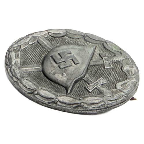 WW2 Original German 1939 Wound Badge In Silver Marked L/53 by Hymmen & Co. of Lüdenscheid 