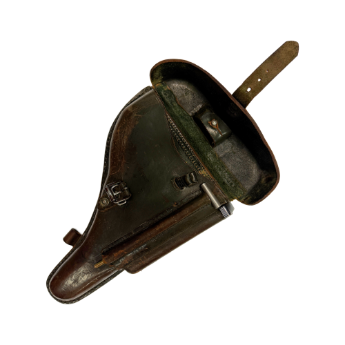 WW2 Finnish VKT Valmet L-35 Lahti Caliber 9mm Pistol with Marked SA Leather Military Holster Rig (Original) - Photo 14