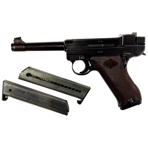 WW2 Finnish VKT Valmet L-35 Lahti Caliber 9mm Pistol with Marked SA Leather Military Holster Rig (Original) - Photo 3