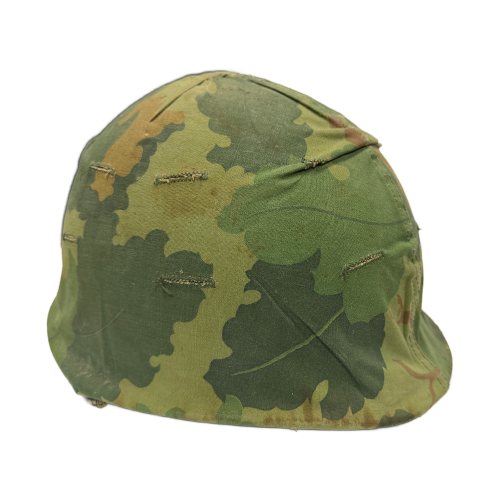 Original Vietnam War US M1 Army Infantry Combat Helmet W/ Steinberg Liner and Mitchell Camo Cover