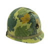 Original Veitnam War USMC Sergeant M1 Combat Helmet W/ Steinberg Liner and Mitchell Camoflage Cover