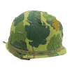 Veitnam War USMC Sergeant's M1 Combat Helmet with Steinberg Bros Liner and Mitchell Camoflage Cover and Marked Band