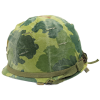 Veitnam War USMC Sergeant's M1 Combat Helmet W/ Steinberg Liner and Mitchell Camoflage Cover (Original) - Photo 6