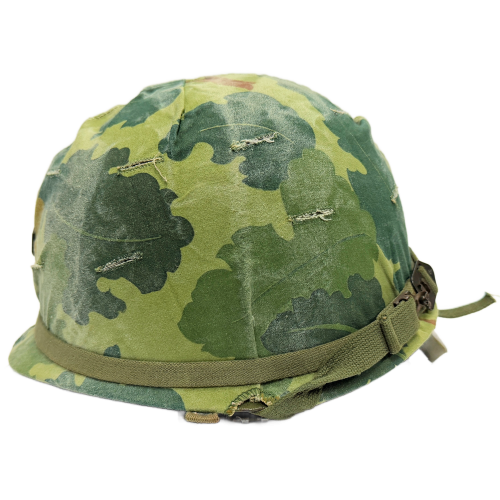 Veitnam War USMC Sergeant's M1 Combat Helmet W/ Steinberg Liner and Mitchell Camoflage Cover (Original) - Photo 6