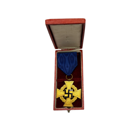 WW2 Original German 40 Year National Faithful Service Medal with Case 