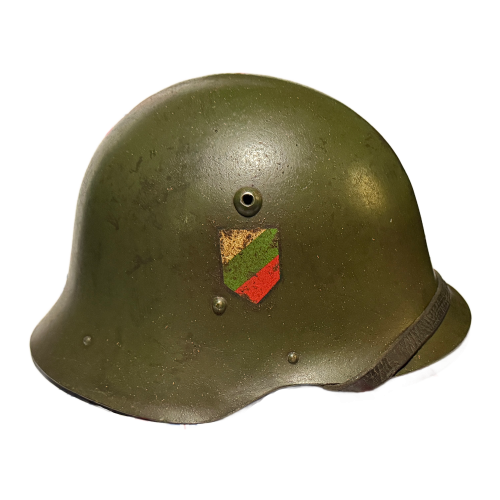 WW2 Bulgarian M36 Steel Helmet in Original Pre-war Paint with Leather Liner