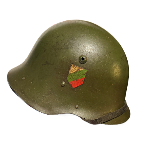 WW2 Bulgarian M36 Steel Helmet in Original Pre-war Paint with Leather Liner