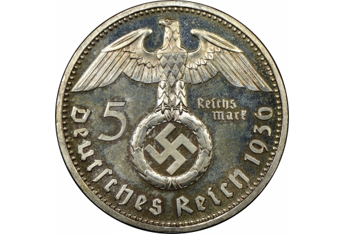 Third Reich 5 Reichsmark 1938
