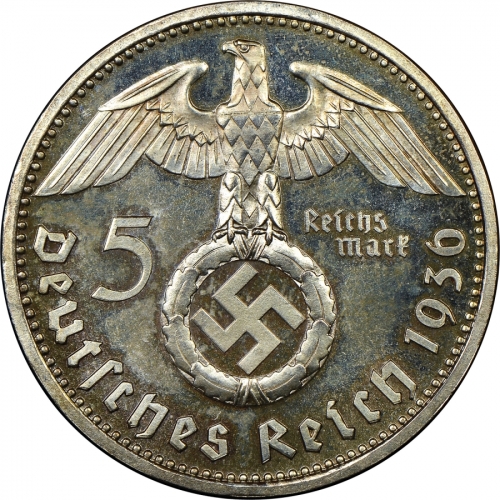Third Reich 5 Reichsmark 1938 (Original) - Photo 1