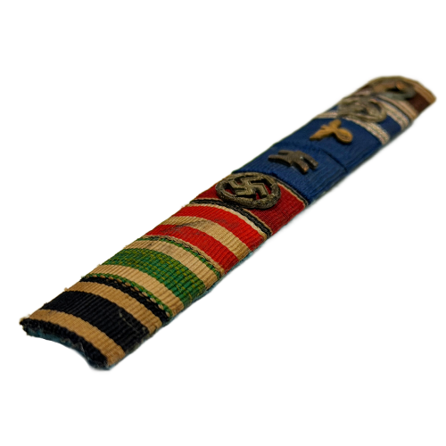 WW2 German Tiird Reich SS Ribbon Bar with 8 Ribbons