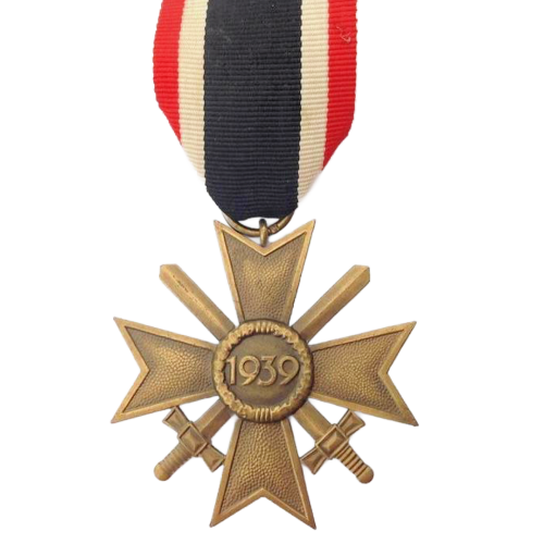 Original German War Merit Cross With Swords 2nd Class & Ribbon