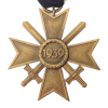 WW2 German War Merit Cross With Swords 2nd Class & Ribbon (Original) - Photo 3