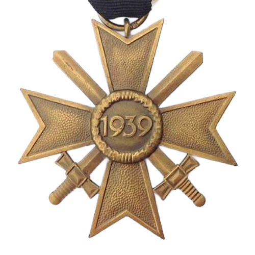 WW2 German War Merit Cross With Swords 2nd Class & Ribbon (Original) - Photo 3