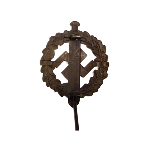 German NSDAP (NAZI PARTY) SA/SS Sports Badge In GOLD SA-Sportabzeichen by E. Schneider (Original) - Photo 4
