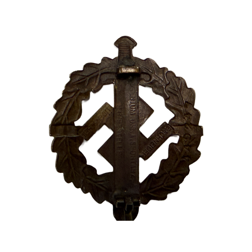 German NSDAP (NAZI PARTY) SA/SS Sports Badge In GOLD SA-Sportabzeichen by E. Schneider