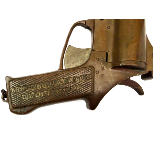 Original US 1943 International Flare Signal Co. Model 52 PT Brass Flare Pistol for Sale