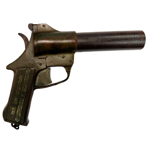 WW2 US 1943 International Flare Signal Co. Model 52 PT Brass Flare Pistol (Original) - Photo 5