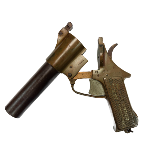 WW2 US 1943 International Flare Signal Co. Model 52 PT Brass Flare Pistol (Original) - Photo 4