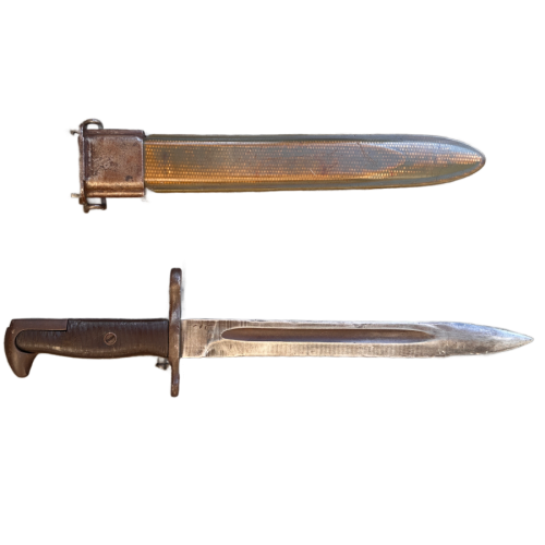WW2 US M1 Garand Rifle Bayonet & Scabbard By American Fork Poe 