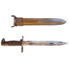 WW2 US M1 Garand Bayonet & Scabbard By American Fork Poe 