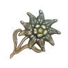Original German Mountain Trooper Edelweiss Insignia, For M43 Gebirgsjager Cap 