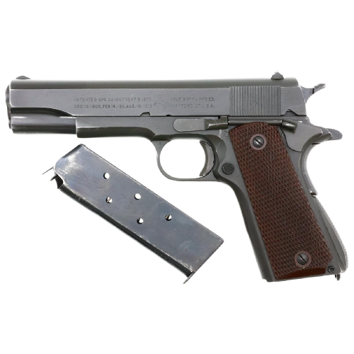 WW2 Original US 1943 Colt M1911A1 Cal.45 acp Matching Semi-Auto Military Service Pistol