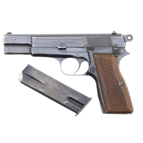 WW2 Original German Army Issue FN Browning HI-Power Caliber 9mm Pistol 