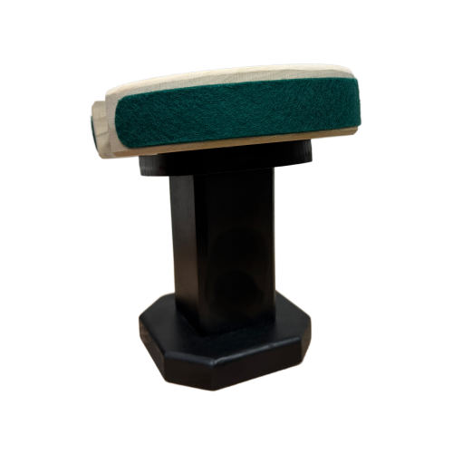 Pulpit Style Black Wood Helmet/Visor Display Stand with Adjustible Shaper/Stretcher Insert 
