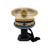 Pulpit Style Black Lacquered Wood Helmet/Visor Display Stand with Adjustible Shaper/Stretcher Insert 