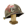 Light Oak Hardwood Pulpit Style Helmet/Visor Display Stand with Adjustible Shaper/Stretcher Insert