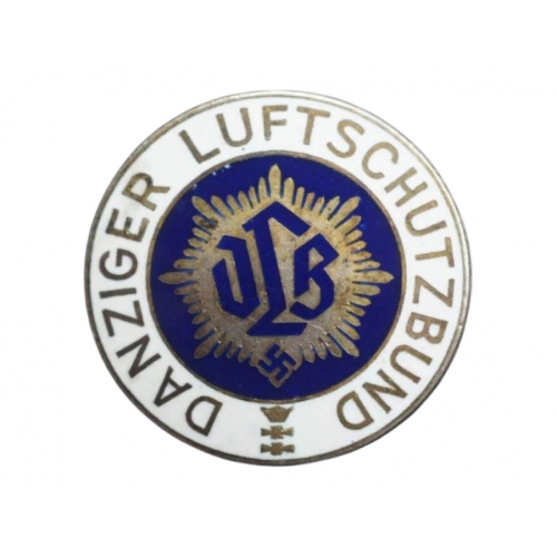 German Danziger Luftschutzbund Air Defence Badge (Original) - Photo 1