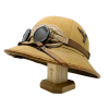 Light Oak Laser Engraved Hardwood Pulpit Style Helmet/Visor Display Stand with Adjustible Shaper/Stretcher Insert 