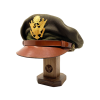 Dark Oak Laser Engraved Hardwood Pulpit Style Helmet or Visor Display Stand 