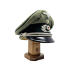 Dark Oak Laser Engraved Hardwood Pulpit Style Helmet/Visor Display Stand 