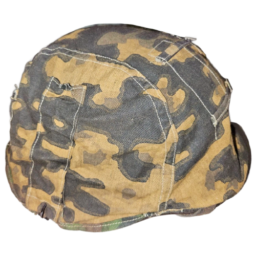 Fury WW2 Movie Used Prop SS Reversible Helmet Cover Oak B Leaf Camouflage Pattern With Costume Designer COA 