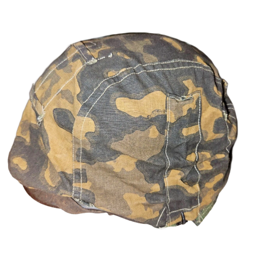 Fury WW2 Movie Used Prop SS Reversible Helmet Cover  Oak B Leaf Camouflage Pattern With Costume Designer COA (Original) - Photo 5