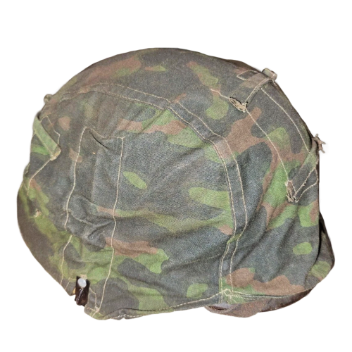 Original Fury WW2 Movie Used Prop SS Reversible Helmet Cover Oak B Leaf Camouflage Pattern With Costume Designer COA 