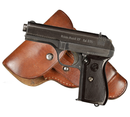 WW2 Original German Occupation CZ Model 27 Semi-Automatic Pistol with Holster Rig for Sale